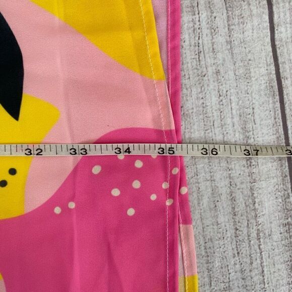 Feifeiyu women L v-cut lemon print fully lined shift dress 3/4 flutter sleeve - Picture 11 of 11